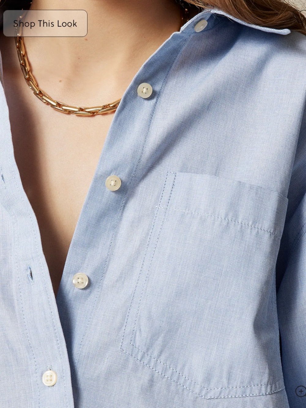 J Crew Étienne cropped button-up shirt in cotton poplin - Picture 3 of 6